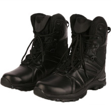 Черная кожаная полиция Тактические ботинки Военные сапоги